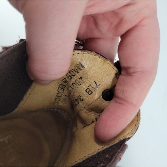 Frye Dark Brown Leather Pull On Phillip Chelsea Ankle Boots 7.5 - Picture 11 of 11